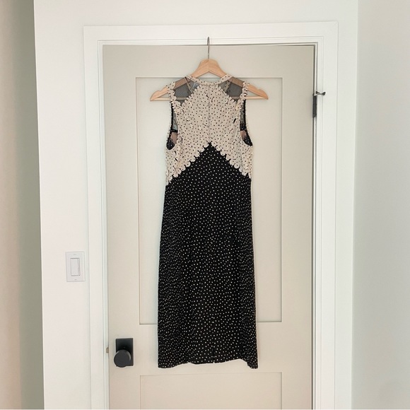 Beguile by Byron Lars Anthropologie exclusive lazer cut black/cream dress size 4 - Picture 5 of 5